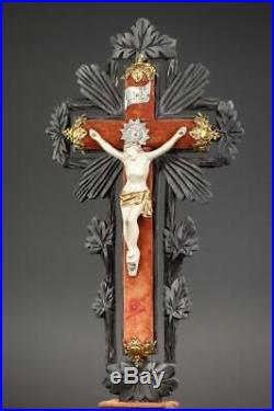 Altar Crucifix Standing Cross Wood Carving Wooden Jesus Christ 18