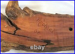 Amazing ORIGINAL SIGNED MICHAEL 00 WOOD CARVING TREE / FOREST SPIRIT