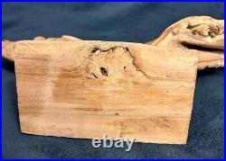 Amazing One Of A Kind Hand Carved Driftwood Fish Tabletop Display 21.5D