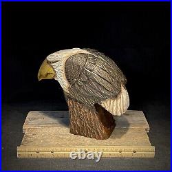 American Bald Eagle Wood Carving Folk Art Home Decor