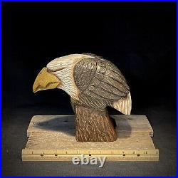 American Bald Eagle Wood Carving Folk Art Home Decor