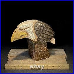 American Bald Eagle Wood Carving Folk Art Home Decor