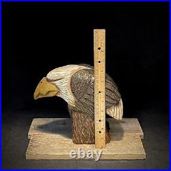 American Bald Eagle Wood Carving Folk Art Home Decor