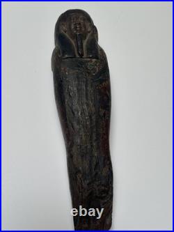 Ancient Egypt Sculpture Osiris Wood Carving Burial Relic Iconic Antique 600 BCE