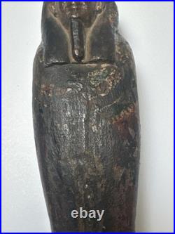 Ancient Egypt Sculpture Osiris Wood Carving Burial Relic Iconic Antique 600 BCE
