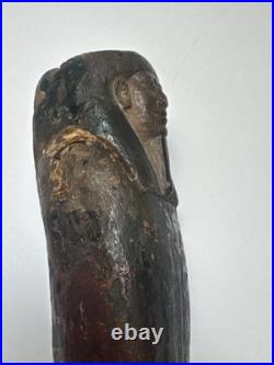 Ancient Egypt Sculpture Osiris Wood Carving Burial Relic Iconic Antique 600 BCE