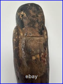 Ancient Egypt Sculpture Osiris Wood Carving Burial Relic Iconic Antique 600 BCE