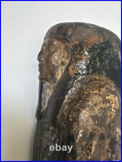 Ancient Egypt Sculpture Osiris Wood Carving Burial Relic Iconic Antique 600 BCE