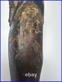 Ancient Egypt Sculpture Osiris Wood Carving Burial Relic Iconic Antique 600 BCE