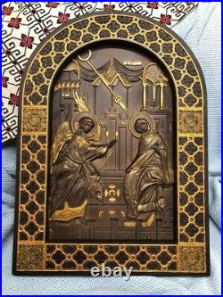 Annunciation Wooden 3D Carved religious picture