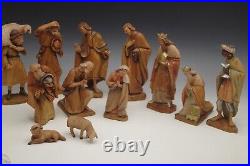 Anri Italy Hand Carved Creche Manger Nativity Set Of 12 Figurines 6 Vintage