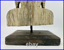 Antique 16 Wooden Hand-Carved Buddhist Meditation Statue Bust Antique 16 Wooden Hand-Carved Buddhist Meditation Statue Bust