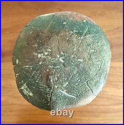 Antique 1800's Hand Carved Wooden Saint Bust Sculpture Statue Hat Mold Figure