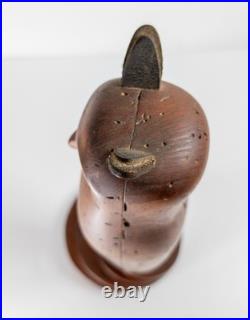 Antique 1981 Carved Folk Art Owl Decoy After Smithsonian Museum, Signed