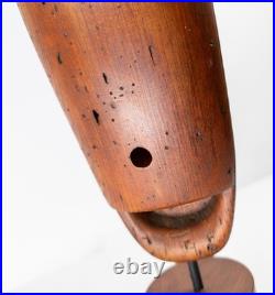 Antique 1981 Carved Folk Art Owl Decoy After Smithsonian Museum, Signed