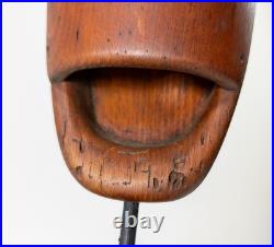 Antique 1981 Carved Folk Art Owl Decoy After Smithsonian Museum, Signed