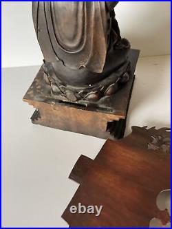 Antique 19th century Buddha Carving Wood Sculpture Temple art old fine Chinese