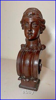 Antique 19th century hand carved wood architectural salvage Victoiran sculpture