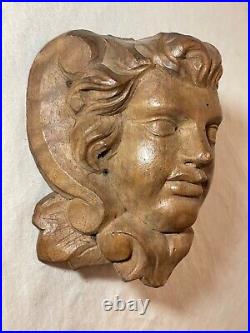 Antique 19th century hand carved wood architectural salvage Victoiran sculpture