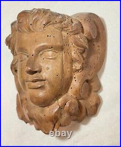 Antique 19th century hand carved wood architectural salvage Victoiran sculpture