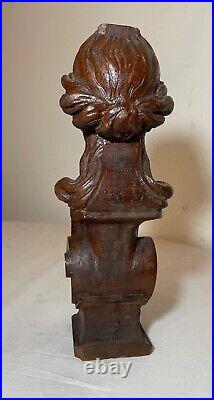 Antique 19th century hand carved wood architectural salvage Victoiran sculpture