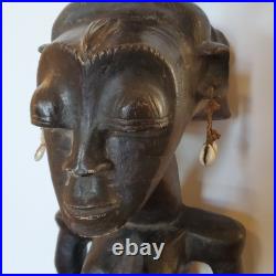 Antique African Bambara Tribe Fertility Statue Mali hand carved Authentic 21 in