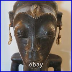 Antique African Bambara Tribe Fertility Statue Mali hand carved Authentic 21 in