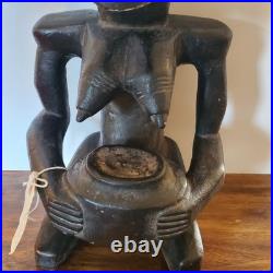 Antique African Bambara Tribe Fertility Statue Mali hand carved Authentic 21 in