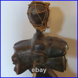 Antique African Bambara Tribe Fertility Statue Mali hand carved Authentic 21 in