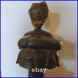 Antique African Bambara Tribe Fertility Statue Mali hand carved Authentic 21 in