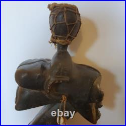 Antique African Bambara Tribe Fertility Statue Mali hand carved Authentic 21 in