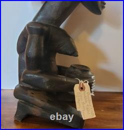 Antique African Bambara Tribe Fertility Statue Mali hand carved Authentic 21 in