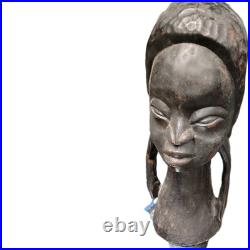 Antique African Ebony Carved/Painted Tribal Warrior Couple Figurines Sculptures Antique African Ebony Carved/Painted Tribal Warrior Couple Figurines Sculptures