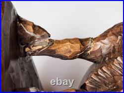 Antique Anton Fischer Oberammergau Blackforest Germany Wood Wild Boar Sculpture