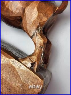 Antique Anton Fischer Oberammergau Blackforest Germany Wood Wild Boar Sculpture