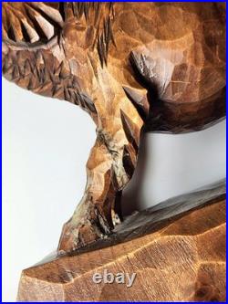 Antique Anton Fischer Oberammergau Blackforest Germany Wood Wild Boar Sculpture