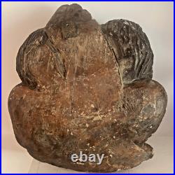 Antique Baroque Carved Wood Sculpture of Two Cherubs Spain