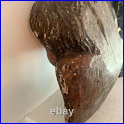 Antique Baroque Carved Wood Sculpture of Two Cherubs Spain