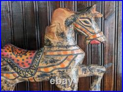 Antique Carved Horse, North African War Horse