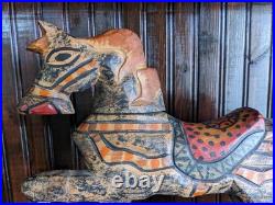 Antique Carved Horse, North African War Horse