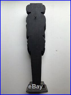 Antique Carved Wood Architectural Pilaster sculpture statue Classical Figure 2/3