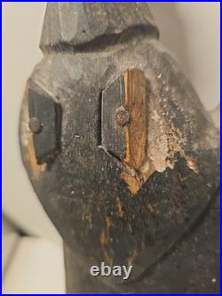 Antique Carved Wood St Anthony Santo Figure Globe Base Spanish Colonial Friar Antique Carved Wood St Anthony Santo Figure Globe Base Spanish Colonial Friar
