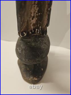Antique Carved Wood St Anthony Santo Figure Globe Base Spanish Colonial Friar