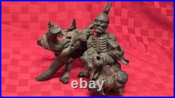 Antique Chinese Root Wood Carving Old Man Scholar Figure