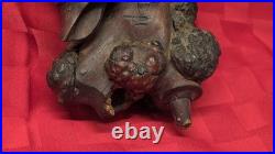 Antique Chinese Root Wood Carving Old Man Scholar Figure