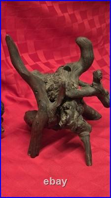 Antique Chinese Root Wood Carving Old Man Scholar Figure Antique Chinese Root Wood Carving Old Man Scholar Figure