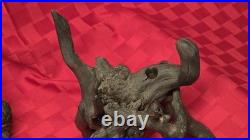 Antique Chinese Root Wood Carving Old Man Scholar Figure
