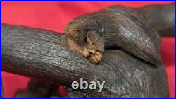 Antique Chinese Root Wood Carving Old Man Scholar Figure