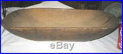 Antique Country Primitive Carved Wood Sculpture Treen Dough Bread Trencher Bowl