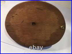 Antique Early American Wood Carved Female Bust Sculpture Wall Mount Plaque